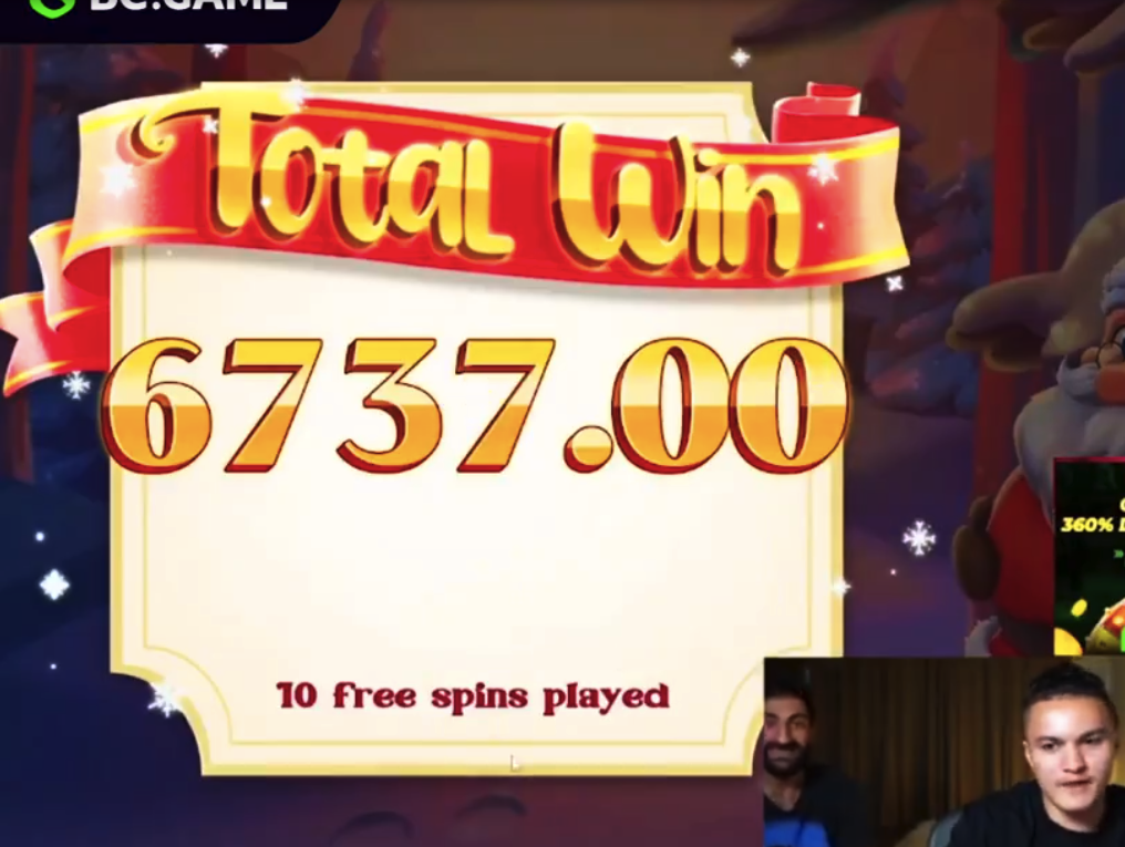 $6737 Xmas Drop Big Win